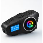 Msy Elektronik Q58 Max Motosiklet Interkom Kulaklık Seti IP65 Su Geçirmez LCD Ekran Fm Radyo 1000MAH Bluetooth 5.3 - Siyah