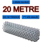Msy Fence 7×7cm Göz 2mm-( 1,5MT-20MT) Çit Teli Galvaniz Helezon Bahçe Çiti Kafes Teli Örgü Tel Bağ Teli - Gri
