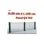 msy garden fenc 50 X 250cm - 10 Adet Yeşil Panel Çit Takımı Galvanizli Çit Teli Direkler Dahildir Puntalı Tel Çit