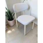 Msy Home 4 Kişilik Lina Krem Kumaş 80*130 Antik Çam Açılır Masa Sandalye Seti (Modern Seri)Beyaz Iskelet