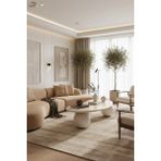 Msy Home Liora Modern Tasarımcı Imzalı Özel Seri Orta Sehpa(Üst Tabla Mdf Polipropilen Dekoratif Plastik Ayak) - Kumtaşı-Traverten