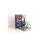 Msy Trend Masa Üstü Ofis Dergilik-Plaklık 9 Bölmeli Üçgen Metal Kitaplık Organizer Gazetelik Vinil