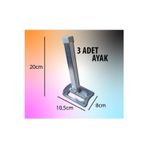 Msy Trend Metal Içeri Katlanır Sofra Ayağı Yer Sofrası Ayağı Metalik Renk 3 Adet (20Cm)