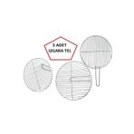 Msy Trend Oval Çember Yuvarlak Mangallık Izgarası Balık Teli 38X38 Cm Çapında 5 Adet