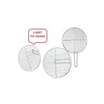 Msy Trend Oval Çember Yuvarlak Mangallık Şebit Izgarası Balık Teli 38X38 Cm Çapında 3 Adet