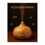 Msyelektronik 550 Ml Işıklı Ultrasonik Hava Nemlendiricisessiz Buhar Makinesi Aroma Difüzör