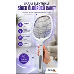 Msyelektronik Ltd-618 Şarjlı Elektrikli Sinek Öldürücü Raket Uv Işıklı Sivrisinek Kovucu