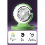 Msyelektronik Şarjlı Masa Lambalı Mini Fan 2400 Mah3 Kademeli Hız Gece Işığı Sessiz Ve Taşınabilir