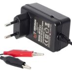 MT-6/12C 6V-12 Volt 1 Amper Akü Şarj Adaptörü (Krokodil Uçlu) Powermaster 6V-12 Volt