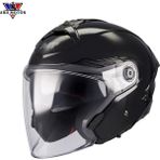 mt Helmets Cosmo Sv Pure A1 Parlak Siyah Güneş Vizörlü Yarım Kask - XL
