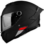 Mt Helmets Kask mt Thunder 4 Sv Tam Yüz Mat Siyah Polikarbonat Malzeme ile Şeffaf Vizör