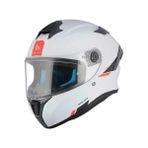 mt Helmets mt Targo S FF106B Solid A0 Matt Pearl White Full Face Motosiklet Kaskı - XL - Beyaz