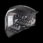 Mt Helmets mt Thunder 4 Sv Waves B2 Mat Güneş Vizörlü Gri Full Face Kask - Siyah - Açık Gri