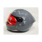 mt Kask mt Revenge 2 Parlak Gri A12 Şeffaf Vizörlü V14B - 2XL