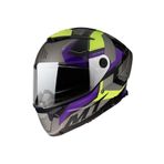 MT Kask Thunder 4 Sv uyumlu B2 Güneş Vizörlü Motosiklet Kaskı Parlak Gri