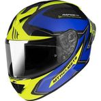 MT Rapide Pro Carbon Master A7 Full Face Sarı Mavi Motosiklet Kaskı