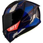 mt Revenge 2 Hector Garzo A7 Full Face Motosiklet Kaski - Mavi - 2XL