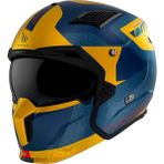 mt Streetfighter Sv Totem C3 Çene Açılır Kask - XL - Mavi - Sarı