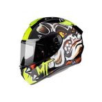 MT Targo Crazy Dog A2 Full Face Sarı Motosiklet Kaskı