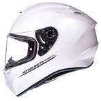 MT Targo Solid A0 Gloss Pearl White Full Face Motosiklet Kaskı