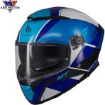 MT Thunder 4 Sv Freeway A17 Parlak Kapalı Kask 1 - Mavi