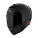 mt Thunder 4 Sv Solid A1 Gloss Black Şeffaf Vizörlü Kask - 2XL - Siyah