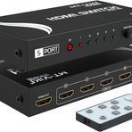 MT-VIKI HDMI Switch 5 Giriş 1 Çıkış, IR Uzaktan Kumandalı, 4K@30Hz, Nintendo PS4 PS5 TV Fire Stick Roku için