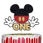 MTBSelf Mickey One Cake Topper Mouse 1. Doğum Günü Pastası Süsü Erkek Çocuk İlk Doğum Günü Parti Malzemeleri Dekorasyonlar