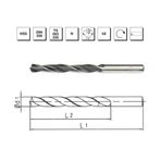 MTE B00000010870 Makina Takım 8.7 mm HSS DIN 338 Silindirik Saplı Haddeli Matkap Ucu