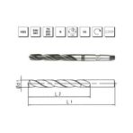 MTE B00004002450 Makina Takım 24.5 mm HSS DIN 345 Mors Konik Saplı Matkap Ucu