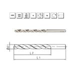 MTE B00007200400 Makina Takım 4 mm HSS DIN 340 Silindirik Saplı Uzun Matkap Ucu