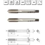 MTE B00102060794 5/16 inç HSS DIN 2181 USA İnce Vidalı UNF 2'li Takım Kılavuzu