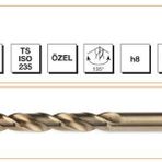 MTE HSS DIN 338 4.5 mm Taşlanmış Silindirik Saplı Altın Seri Kısa Matkap Ucu