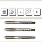 MTE HSS DIN 352 Metrik Normal Vidalı 3'lü Takım 6 mm El Kılavuzu