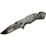 Mtech 4 23 6 Swat Kurtarma / Kamp Çakı 20cm - Yarı Otomatik, Kemerlikli, Cam Kırma Ve İp Kesme Aparatlı
