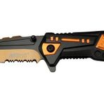 Mtech 4171 Turuncu Kamp Çakı 21cm - Yarı Otomatik Kemerlikli Testere Detaylı