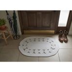 Mtg Jüt Tasarım El Emeği Doğal Jüt Kordon Halattan Hasır Renk Salyangoz Model Kapı Önü/ Banyo/lavabo Önü/paspası - Krem - 60 x 90 cm