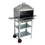 Mth-26 Lüx Davlumbazlı Kapaklı Bacalı Maltız Izgaralı Mangal (2 Tekerlekli)