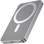 Mtl 5000 mAh 15W + 20W Metal Ultra İnce Led Göstergeli 35W Turbo Şarj Magsafe Powerbank MT4620 - Gri