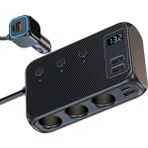 Mtl Araç Çakmaklık Çoğaltıcı USB Type-C Şarj Aleti MT-A9875 - Siyah
