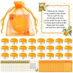 MTLEE 50 Set Küçük Cutie Bebek Duş Partisi Şekeri Tatlı Bebek Duş Süslemeleri Misafirler için 50 Çay Işık Mum İçerir 50 Teşekkür Etiketi ve Bebek Cinsiyet Gösterimi Partisi için 50 İade Hediye Çantası