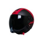 Mts FX-101 Yarım Kask Desıgn Kırmızı - Kırmızı - Siyah - XL