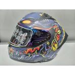 MTS Kask Mts Pro 801 Zombi Güneş Gözlüklü Orange/blue - Turuncu - Mavi