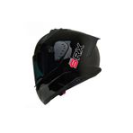 Mts M-201-Snake Parlak Siyah Güneş Vizörlü Kask