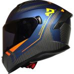 Mts M-910 Blue Güneş Vizörlü Kask (Siyah Camlı) - Mat Mavi