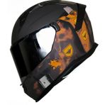 Mts M-910 Mat Siyah-Gri-Sarı Güneş Vizörlü Kask (Siyah Camlı) - Mat Siyah - Sarı