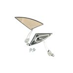 MTS YARASA ÜÇGEN MODİFİYE AYNA TAKIMI NİKEL(GRİ) 8 mm 10 mm UYUMLU-ÜNİVERSAL-CG-CUB-DRİFT-KUBA ÇİTA