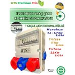 MTSevcharger 22KW + 11 Kw + 7.4 Kw 3 Lü Kombinasyon Kutusu V'ko Kaçak Akım Role ve Sigorta Elektrikli Araç Şarj Cihazı Istasyonu Besleme Kutusu - SCHNEIDER