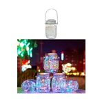 Mu Art Ahşap Forlife Solar Technology Güneş Enerjili 3w Rgb Çok Renkli Kavanoz Led Asma Aparatlı 20 Led Bahçe, A