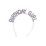 Mu Art Ahşap Mor Renk Kristal Taşlı Parlak Birthday Girl Yazılı Taç 16X17 Cm (5175)